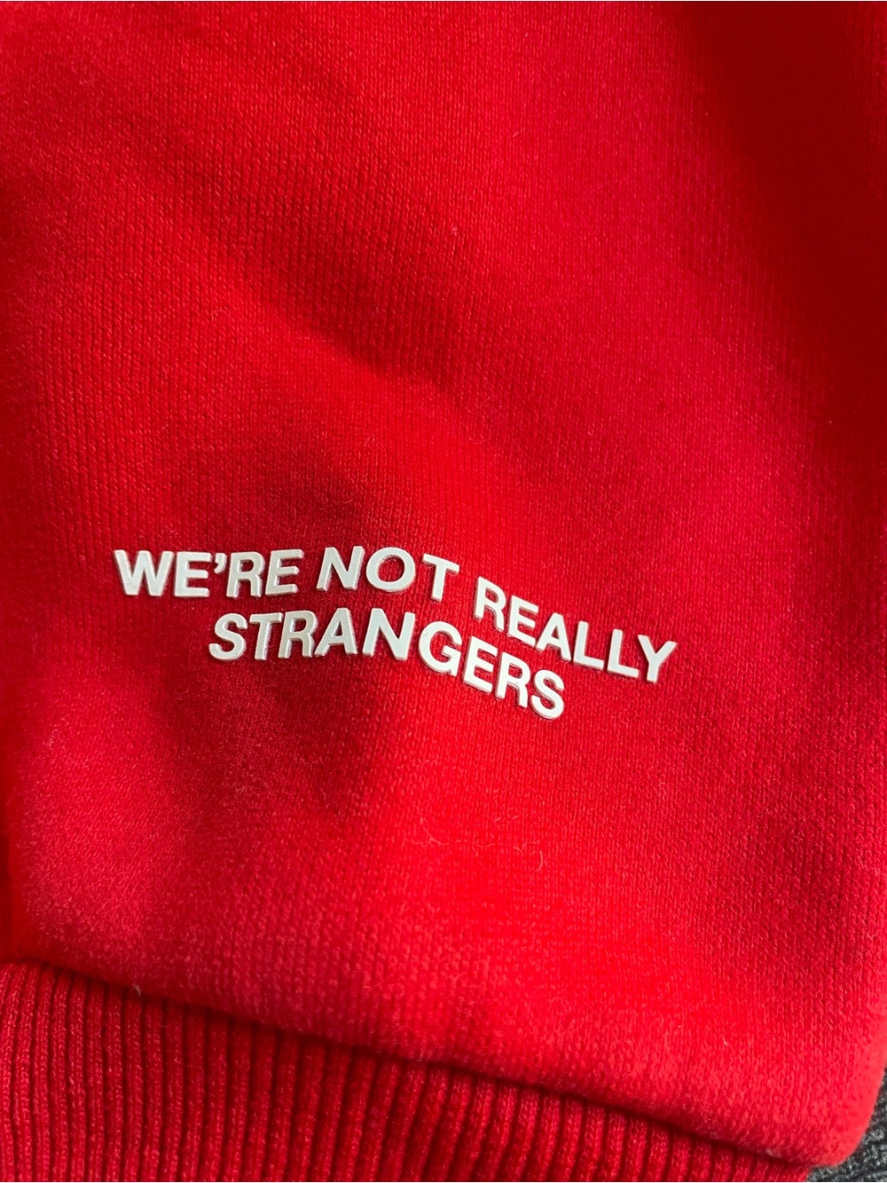 Red Graphic Hoodie with Positive Message  IF YOU KNOW YOU KNOW THE QUALITY - Picture 6 of 6